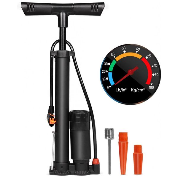 Bomba-de-Piso-Ergonomica-para-Bicicleta-com-Medidor-e-foto-0