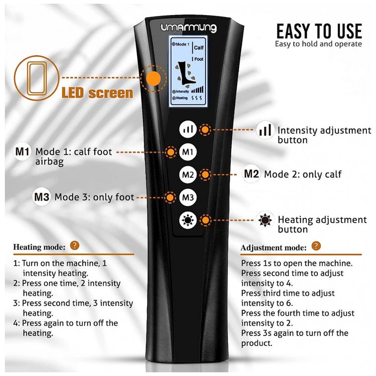 Massageador-Eletrico-de-Compressao-para-Pernas-e-Pes-3-Modos-foto-1