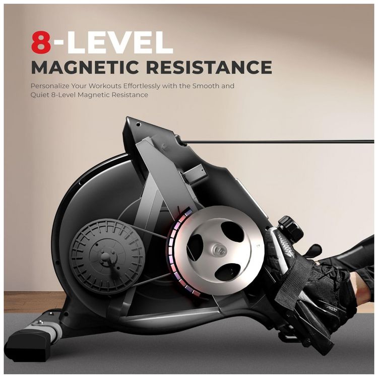Aparelho-Remador-Magnetico-com-Bluetooth-para-Treino-em-foto-2