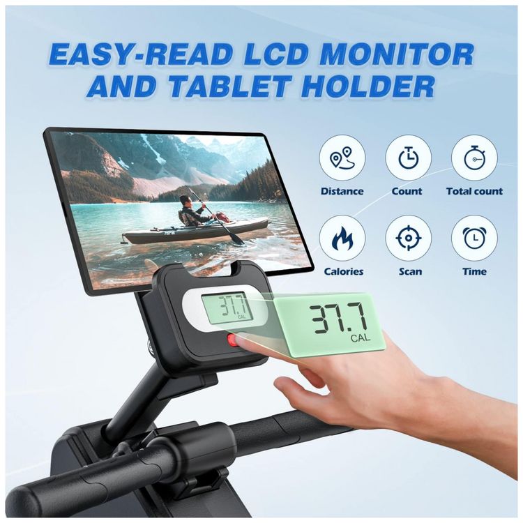 Aparelho-Remador-Magnetico-com-Bluetooth-para-Treino-em-foto-4