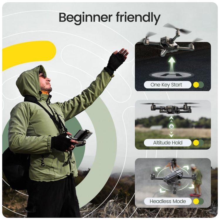 HS440-Drone-Drobravel-com-Camera-HD-WiFi-Controle-de-Voz-e-foto-3