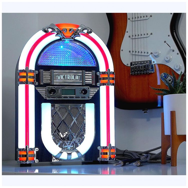 Jukebox-Vintage-de-Bancada-com-Bluetooth-Embutido-110v-foto-3