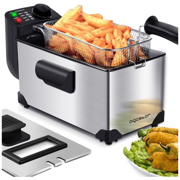 Fritadeira-Eletrica-Industrial-a-Oleo-3L-com-Controle-de-foto-0