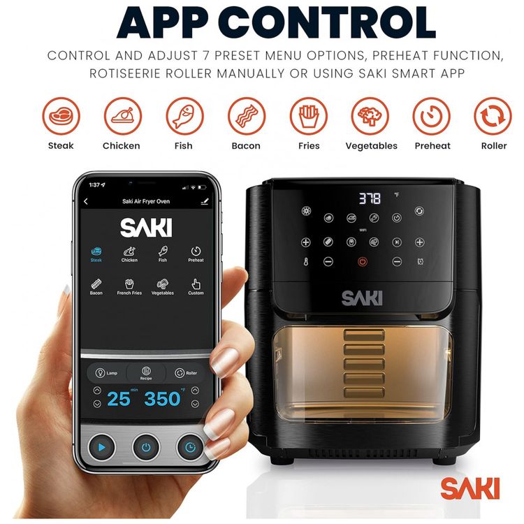 SAKI-RA018-AF-Fritadeira-Eletrica-Air-Fryer-13L-com-Painel-foto-1
