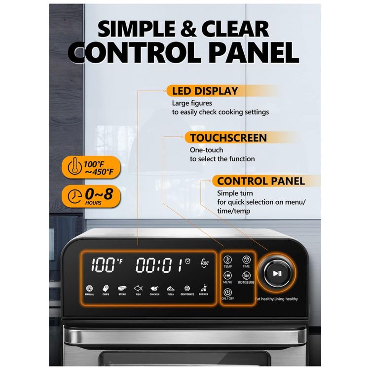 MICHELANGELO-Fritadeira-Eletrica-Air-Fryer-15L-com-Painel-foto-1
