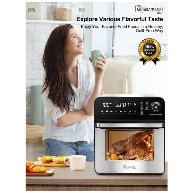 MICHELANGELO-Fritadeira-Eletrica-Air-Fryer-15L-com-Painel-foto-4