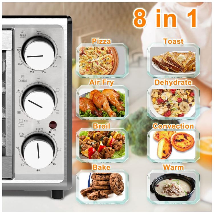 Forno-Eletrico-de-Bancada-8-em-1-com-Controle-de-Temperatura-foto-1