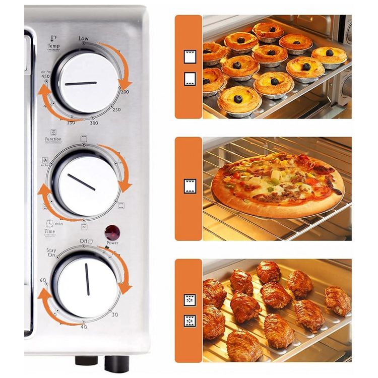 Forno-Eletrico-de-Bancada-25L-com-Controle-de-Temperatura-e-foto-3