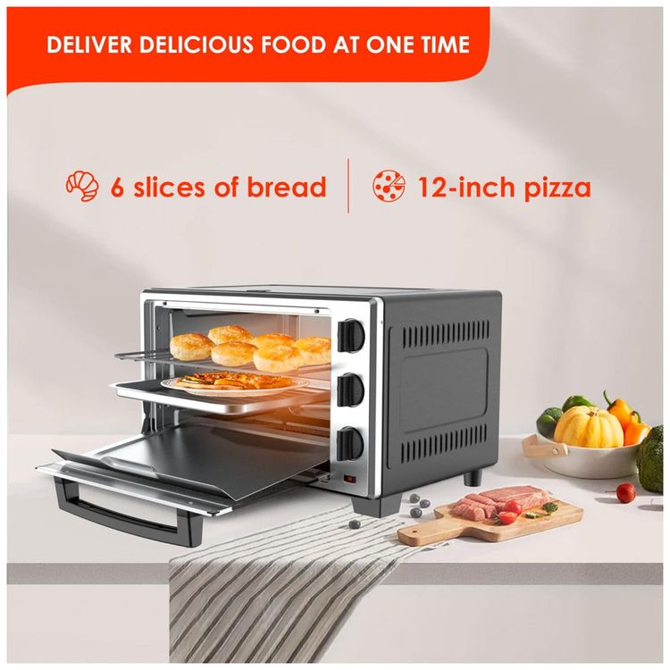 Forno-Eletrico-de-Bancada-22L-com-Controle-de-Temperatura-e-foto-2