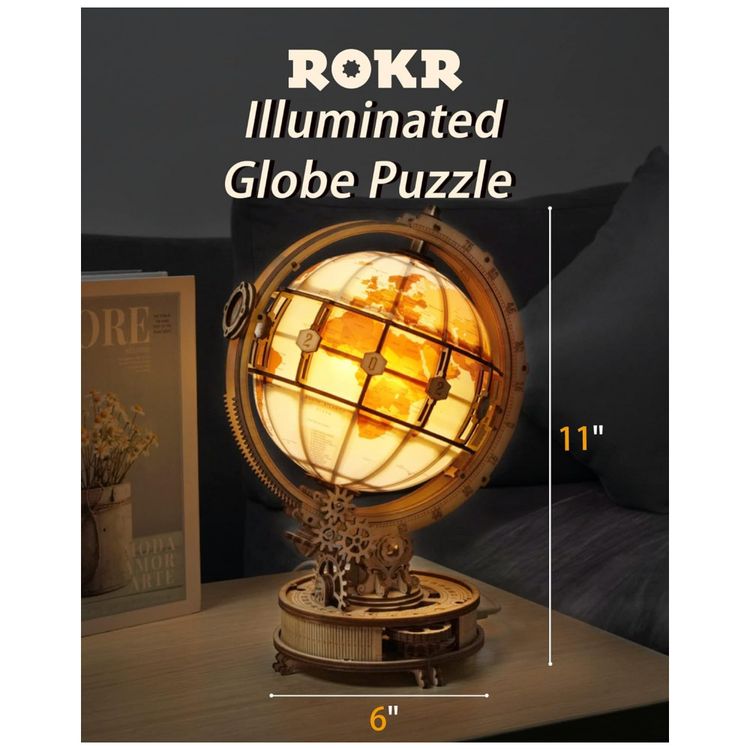 ROKR-Quebra-Cabecas-3D-Globo-com-Luz-Led-para-Criancas-e-foto-1