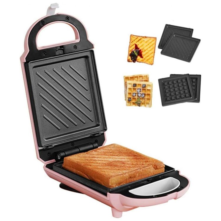 Sanduicheira-Eletrica-Antiaderente-2-Fatias-Aco-Inox-640W-foto-0