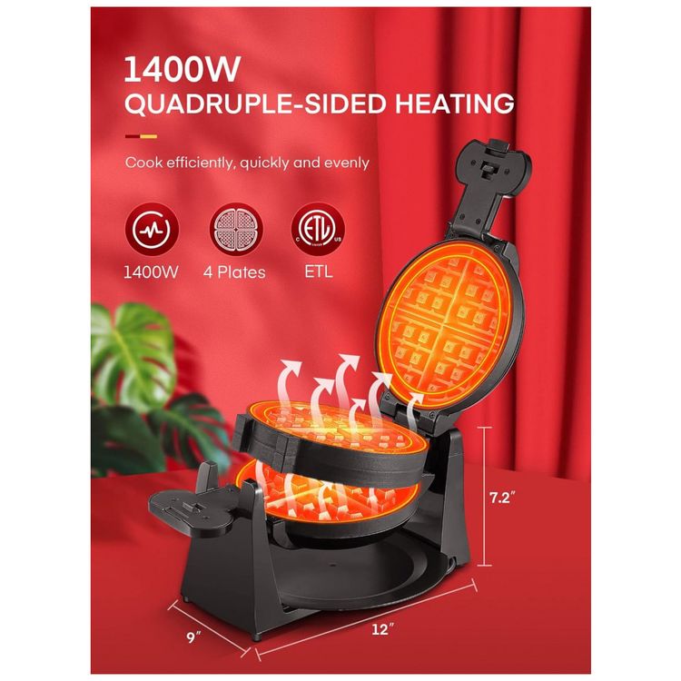 Maquina-de-Waffle-Antiaderente-e-Rotativa-8-Fatias-1400W-foto-3