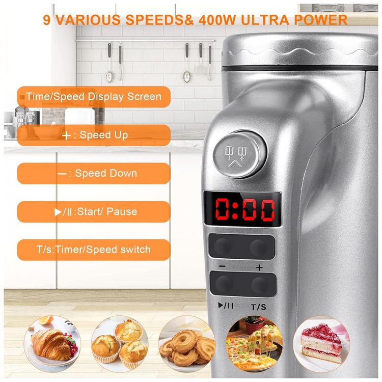 Batedeira-de-Mao-com-9-Velocidades-e-Acessorios-de-Aco-Inox-foto-1