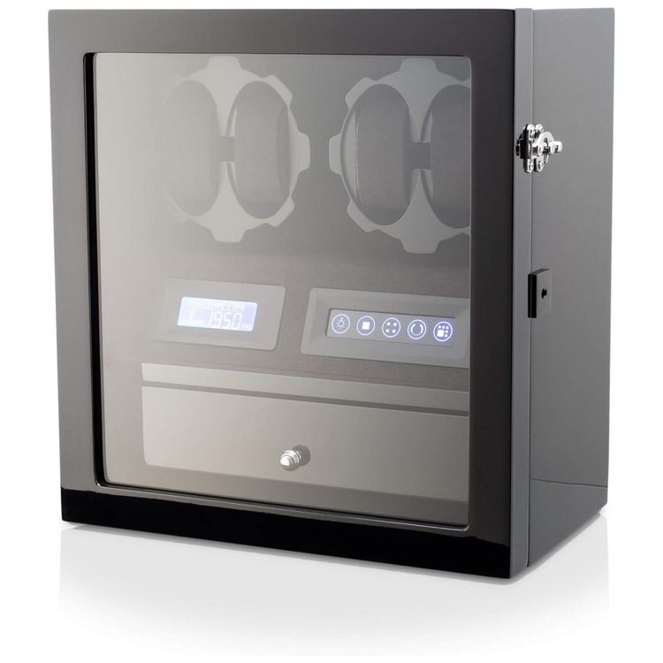 Caixa-Estojo-Rotativo-Automatico-para-Relogios-com-Luz-e-foto-0