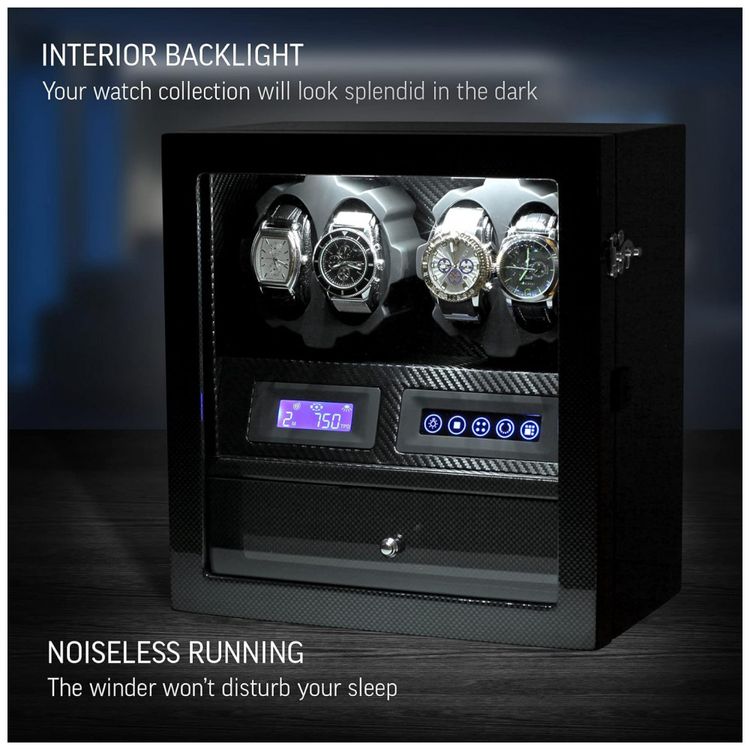 WATCH-WINDERS-Caixa-Estojo-Rotativo-Automatico-para-foto-2