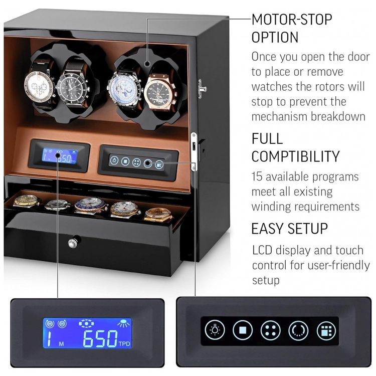 Caixa-Estojo-Rotativo-Automatico-para-Relogios-com-Luz-e-foto-4