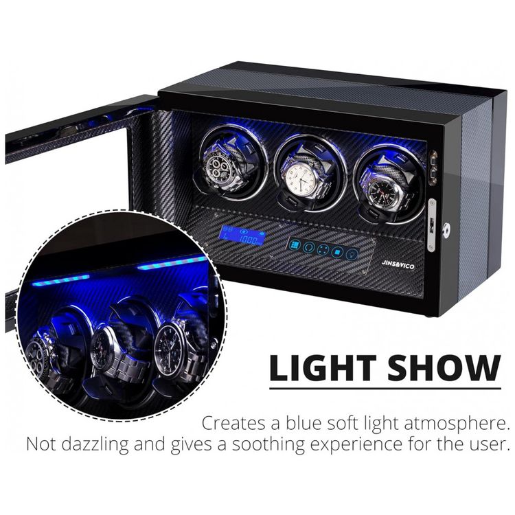 Caixa-Estojo-Rotativo-Automatico-para-Relogios-com-Luz-e-foto-2