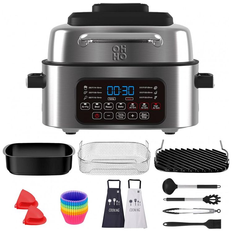 OHHO-Panela-Eletrica-AirFryer-com-7-Funcoes-6L-de-foto-0