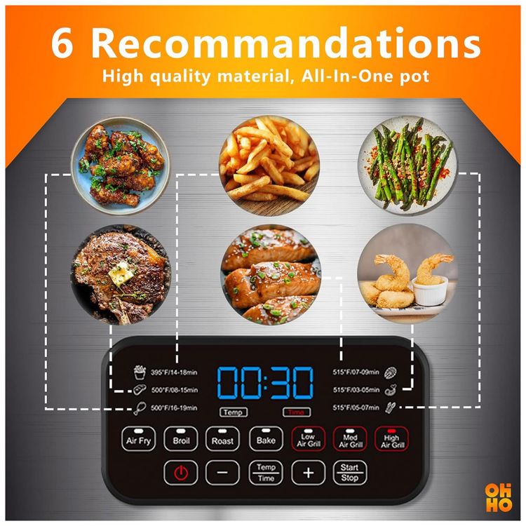 OHHO-Panela-Eletrica-AirFryer-com-7-Funcoes-6L-de-foto-4