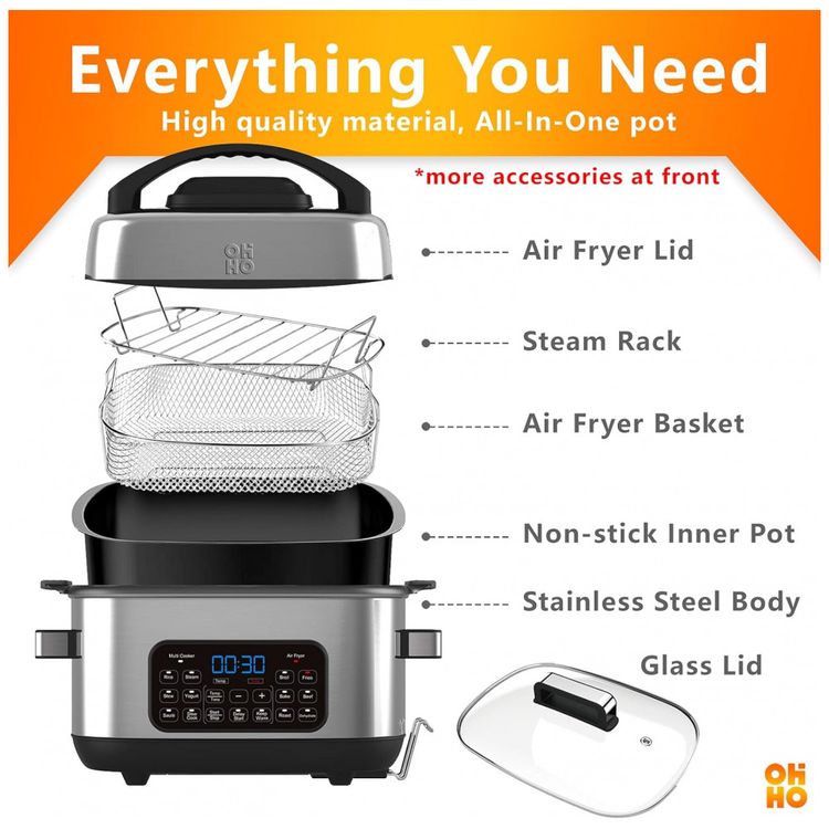 Panela-Eletrica-AirFryer-com-12-Funcoes-6L-de-Capacidade-e-foto-3