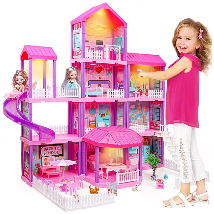 Doll-House-Casa-de-Bonecas-de-Madeira-com-2-Princesas-4-foto-0
