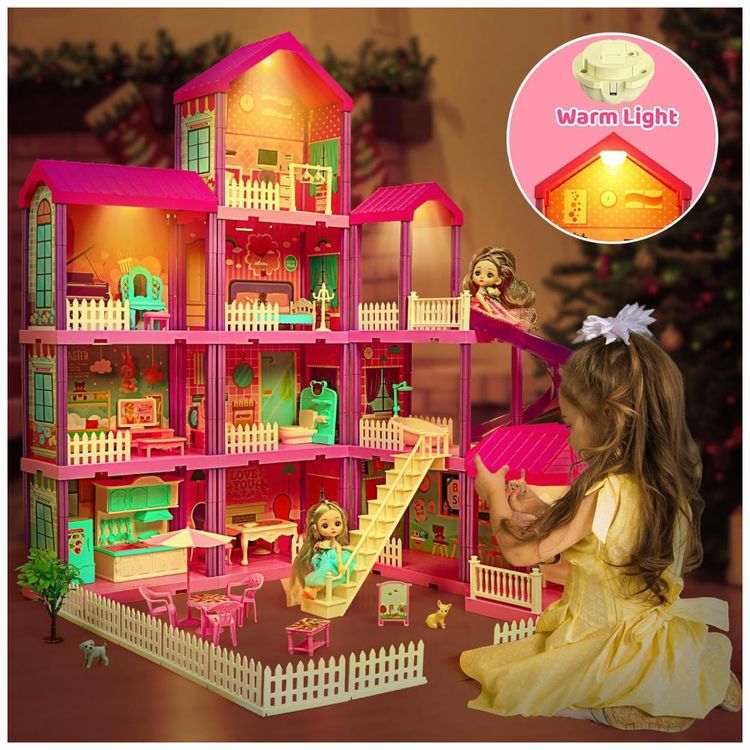 Doll-House-Casa-de-Bonecas-de-Madeira-com-2-Princesas-4-foto-1