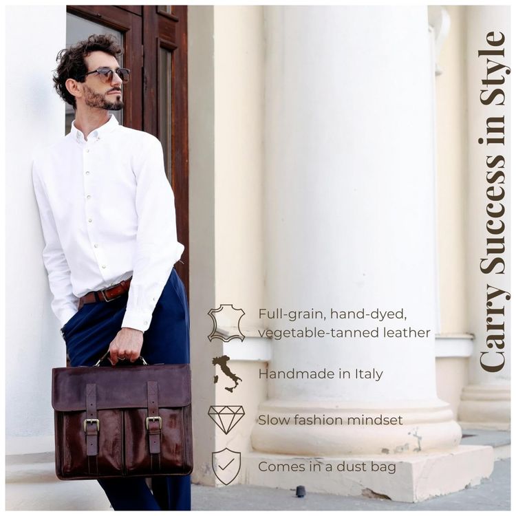 Time-Resistance-Bolsa-Maleta-de-Couro-Masculina-para-Laptop-foto-1
