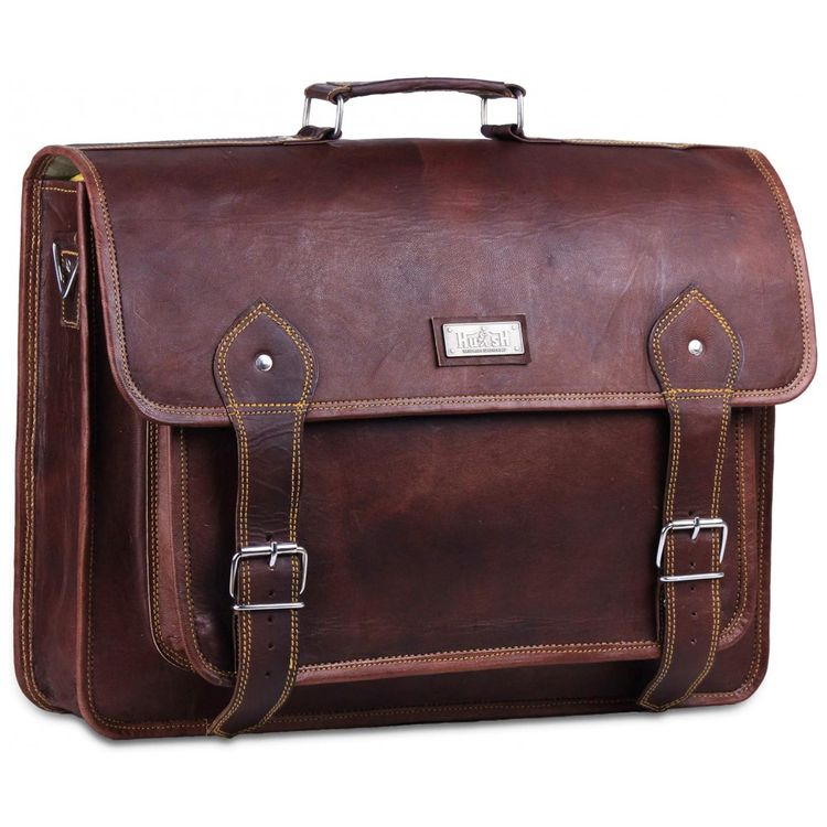 Bolsa-Maleta-de-Couro-Masculina-para-Laptop-HULSH-Marrom-foto-3