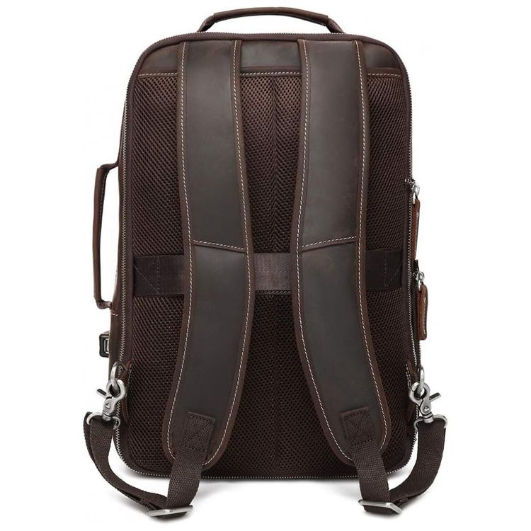 Mochila-Unissex-de-Couro-para-Laptop-LANNSYNE-LB135-Marrom-foto-1
