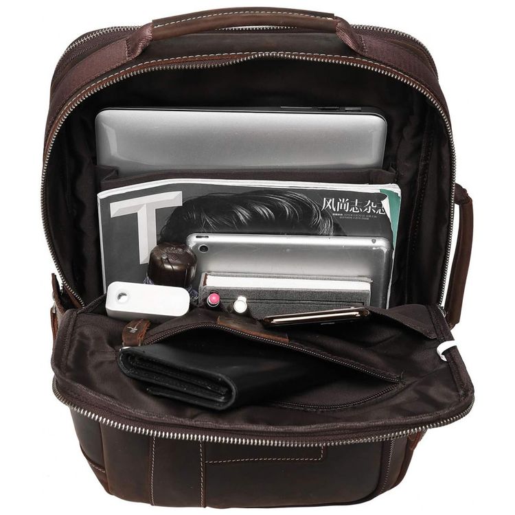 Mochila-Unissex-de-Couro-para-Laptop-LANNSYNE-LB135-Marrom-foto-4