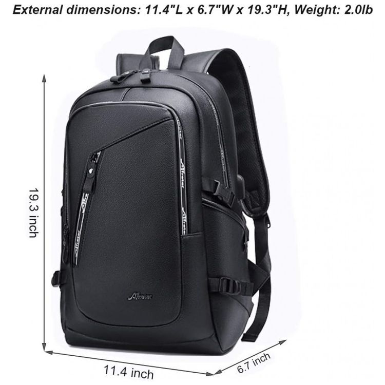 Mochila-Unissex-de-Couro-Sintetico-para-Laptop-DYJ-Preto-foto-1