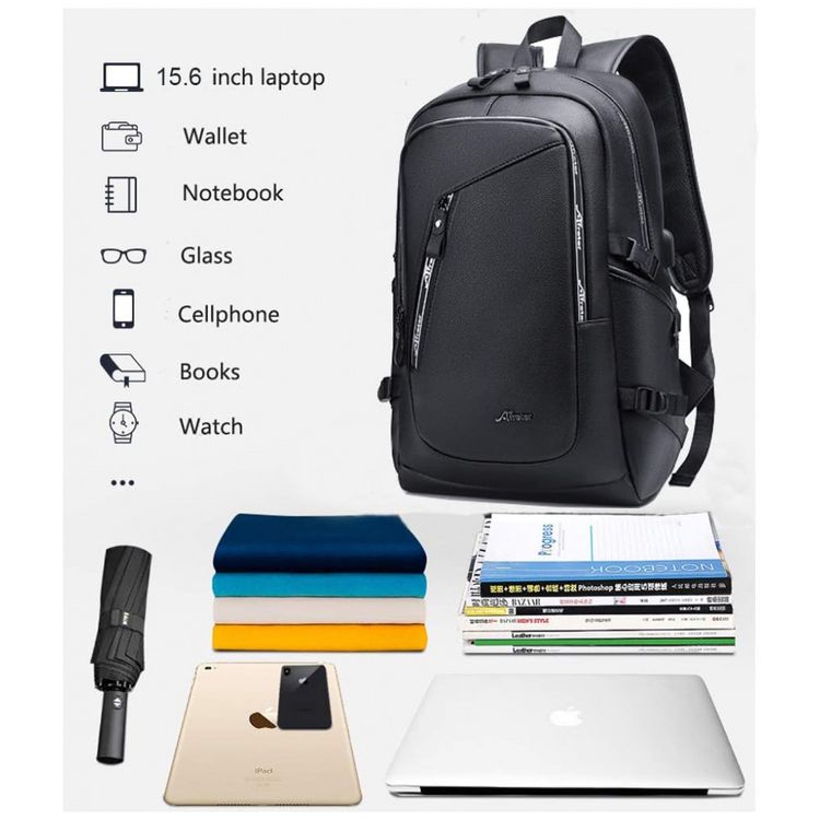 Mochila-Unissex-de-Couro-Sintetico-para-Laptop-DYJ-Preto-foto-5
