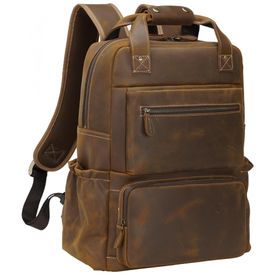 Mochila-Unissex-de-Couro-para-Laptop-TIDING-Marrom-foto-0