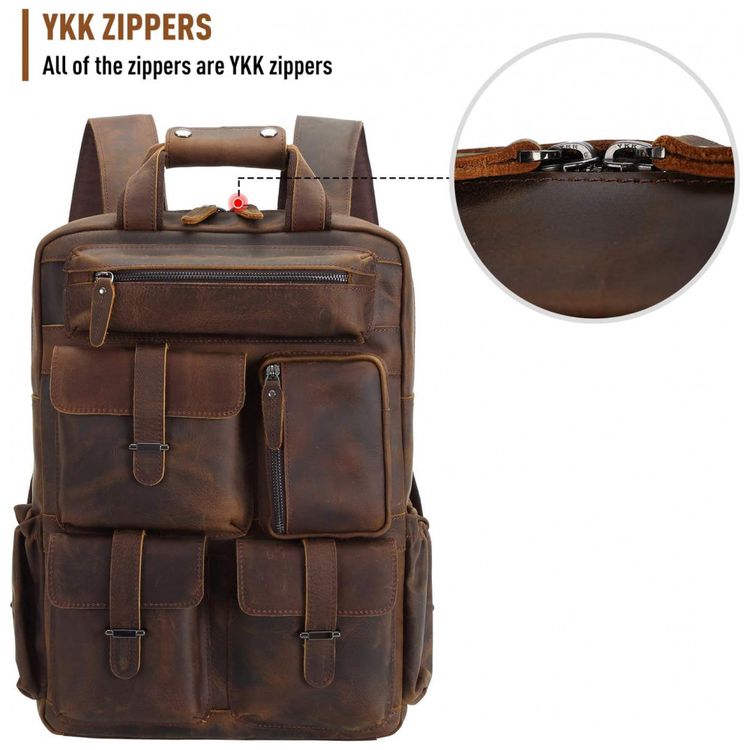 Mochila-Unissex-de-Couro-para-Laptop-POLARE--Marrom-foto-1