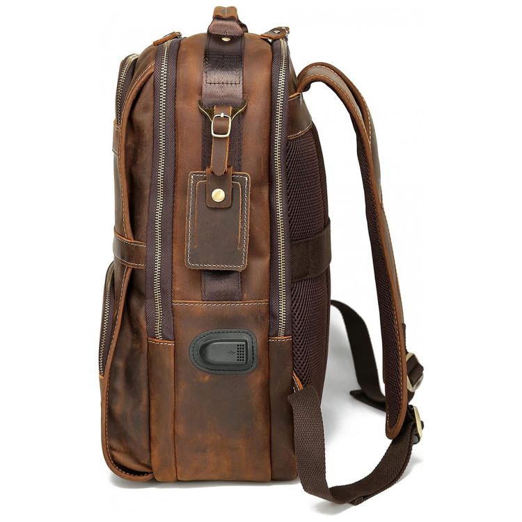 Mochila-Unissex-de-Couro-para-Laptop-LANNSYNE-LB140-Marrom-foto-1