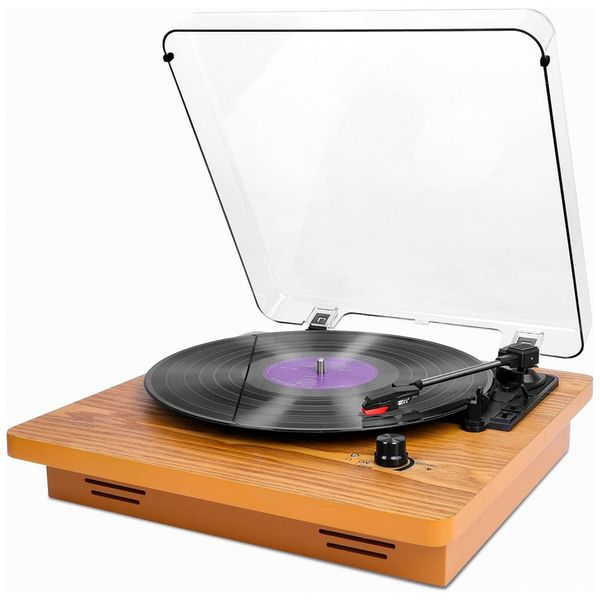Vitrola-Toca-Discos-com-Alto-Falantes-Duplos-Acionados-por-foto-0