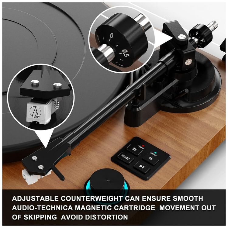Vitrola-Toca-Discos-sem-Fio-com-Alto-Falantes-36W-Cartucho-foto-1