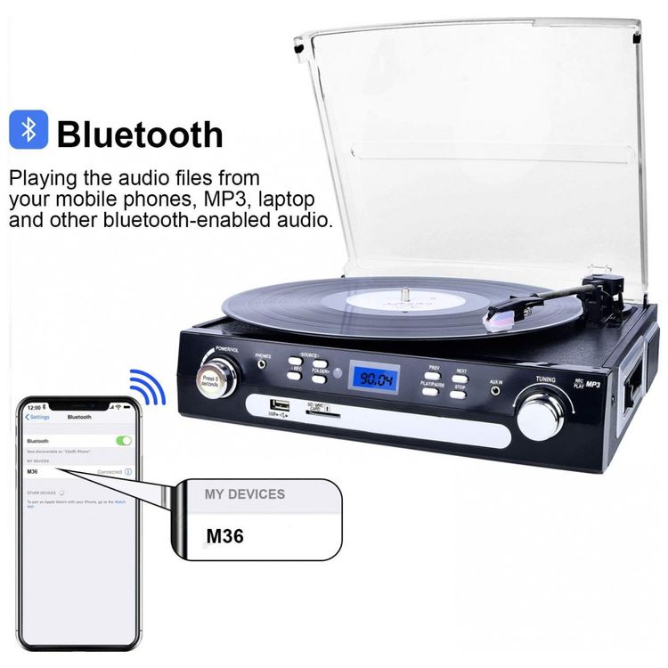 Vitrola-Toca-Discos-3-Velocidades-Multifuncional-Bluetooth-foto-2