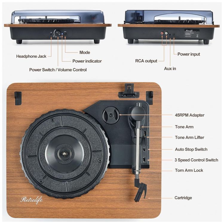 Vitrola-Toca-Discos-3-Velocidades-com-Bluetooth-RETROLIFE-foto-1