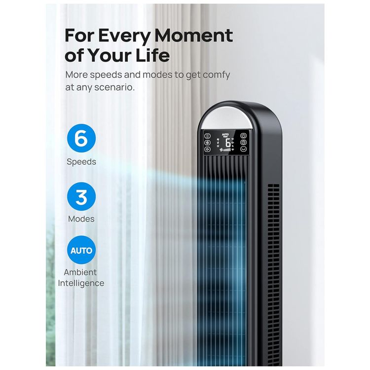 Ventilador-de-Torre-Inteligente-com-Wi-Fi-controle-de-Voz-foto-3