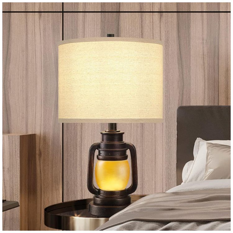 AIDENOEY-Kit-2-Luminarias-de-Mesa-Vintage-em-Metal-e-Abajur-foto-4