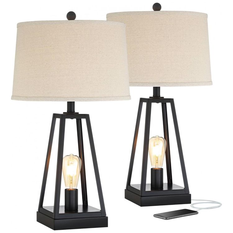 Kit-2-Luminarias-de-Mesa-Vintage-em-Metal-FRANKLIN-IRON-foto-1