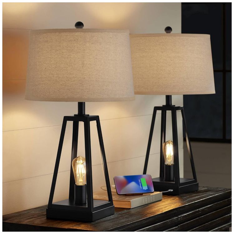 Kit-2-Luminarias-de-Mesa-Vintage-em-Metal-FRANKLIN-IRON-foto-2