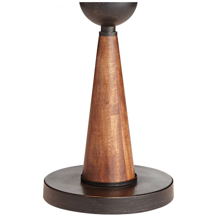 Luminaria-de-Mesa-Classica-em-Metal-e-Abajur-de-Tecido-foto-5