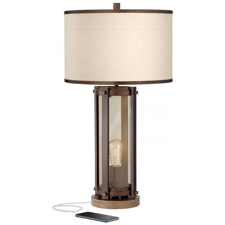 Luminaria-de-Mesa-Vintage-em-Metal-FRANKLIN-IRON-WORKS-foto-1