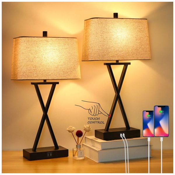 Kit-2-Luminarias-de-Mesa-Contemporanea-Classico-em-Metal-foto-0