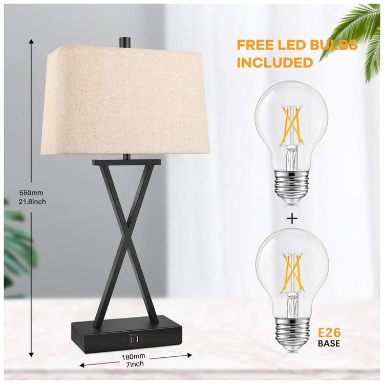 Kit-2-Luminarias-de-Mesa-Contemporanea-Classico-em-Metal-foto-3