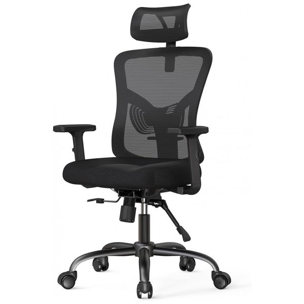 Cadeira-de-Escritorio-Ergonomica-Giratoria-e-Ajustavel-com-foto-0