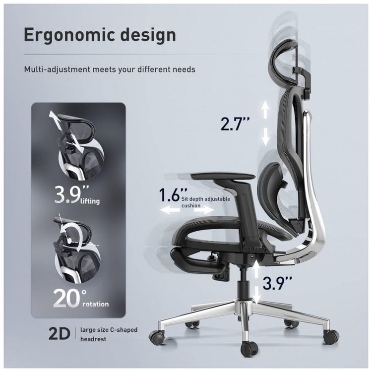 Cadeira-de-Escritorio-Ergonomica-Giratoria-e-Ajustavel-foto-4