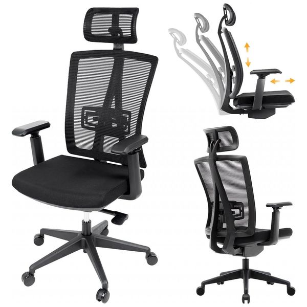 Cadeira-de-Escritorio-Ergonomica-Giratoria-e-Ajustavel-com-foto-0